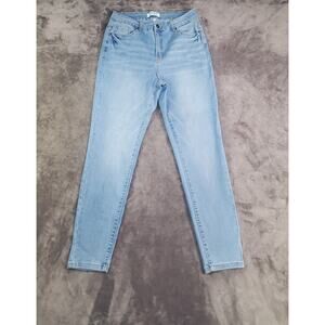 Wax Jeans Womens Size 16 Skinny Distressed Stretch Blue Jeans Ca17-12